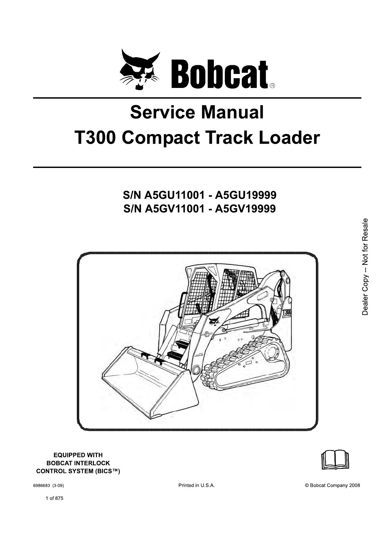 T300 Compact Track Loader Service Manual Bobcat 4